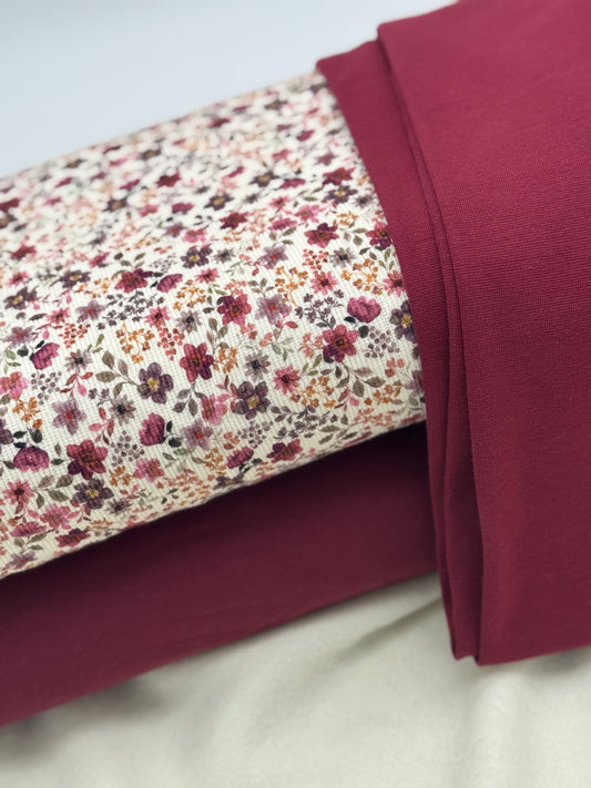 French Terry weinrot