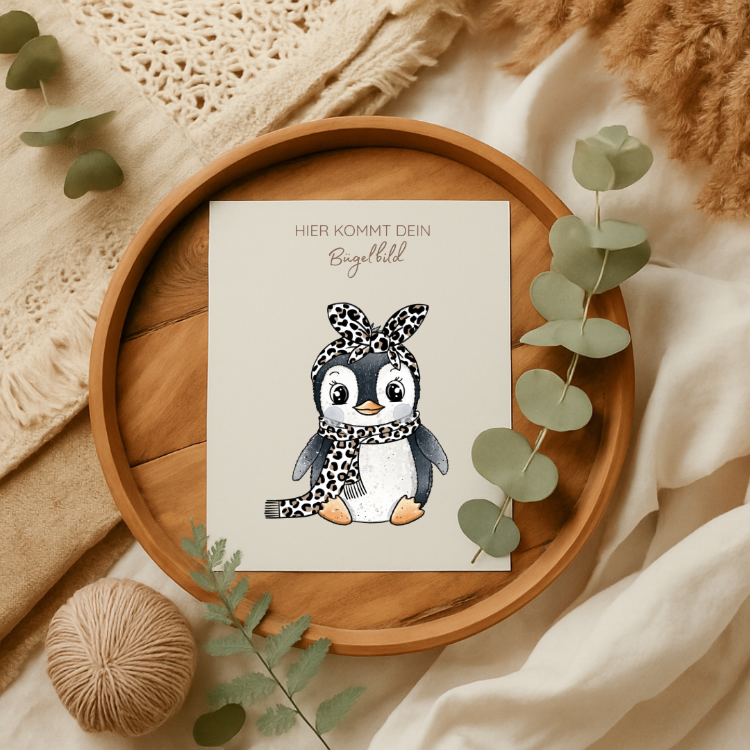 Bügelbild Pinguin