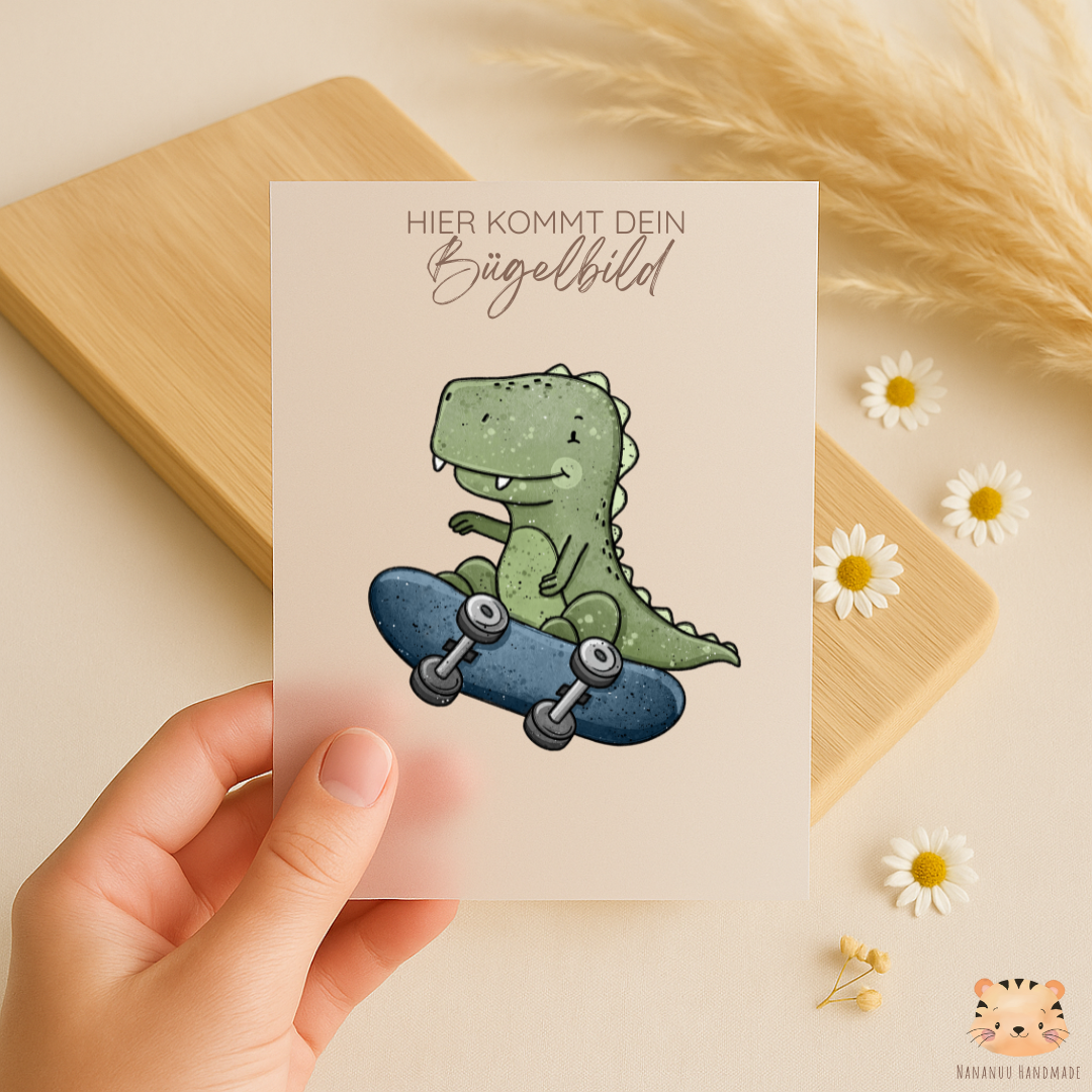 Bügelbild Skater Rex