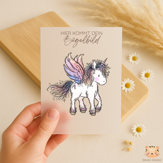 Vorbestellung: Bügelbild Einhornzeit
