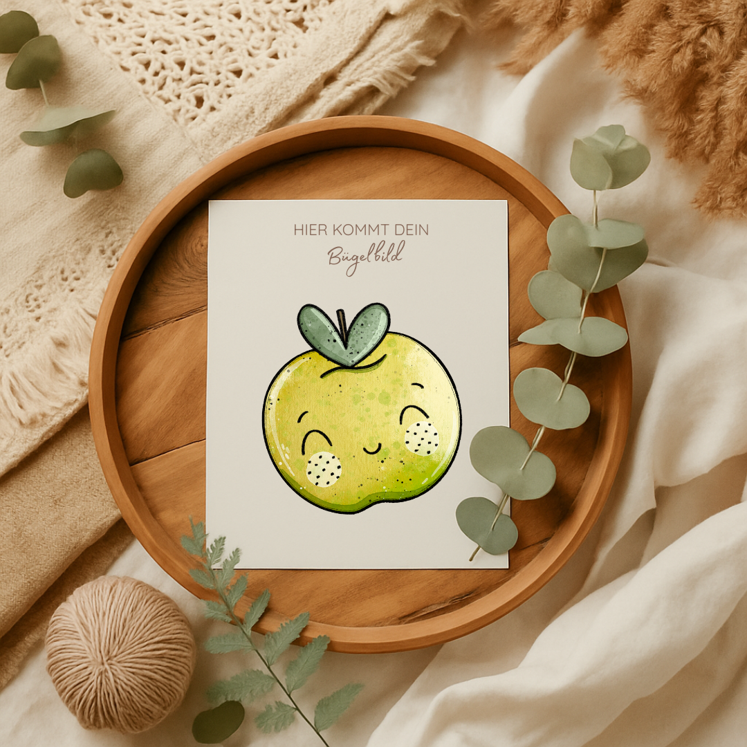 Bügelbild: Apfel