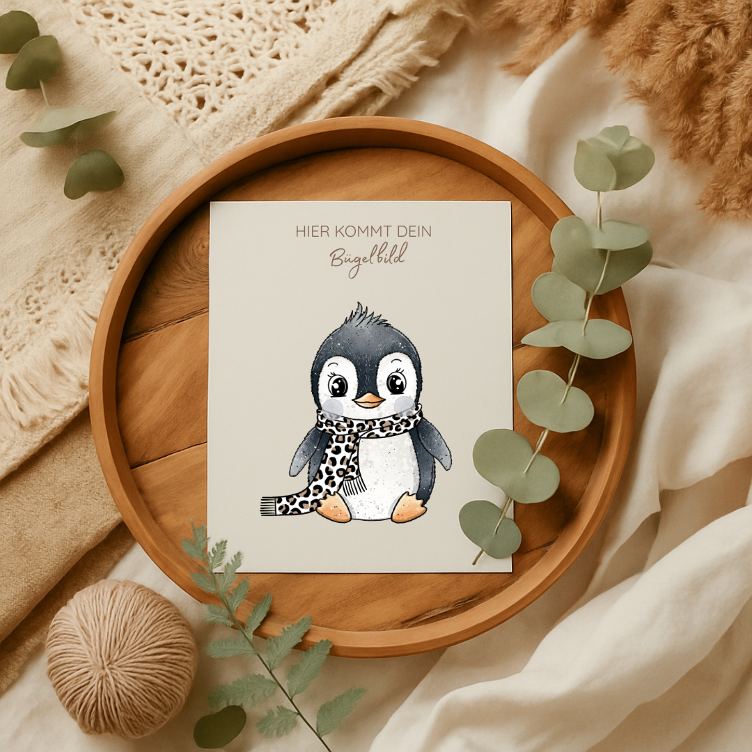 Bügelbild Pinguin