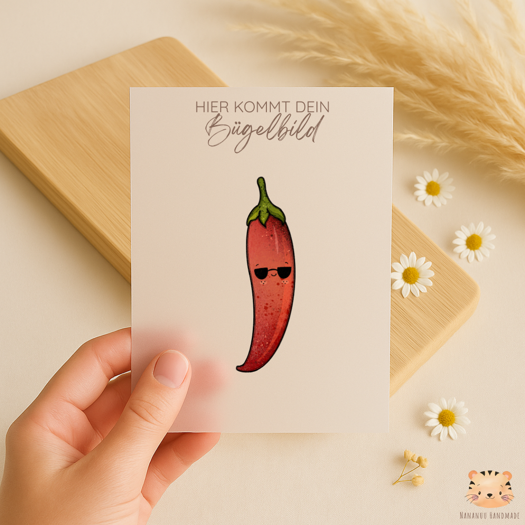 Bügelbild: Happy Chilli