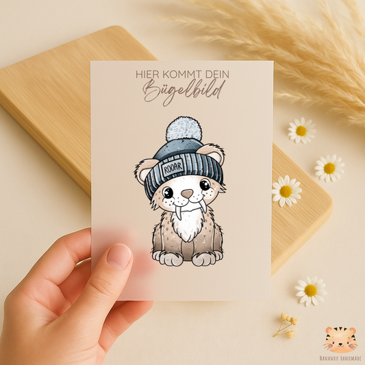 Bügelbild Säbelzahn