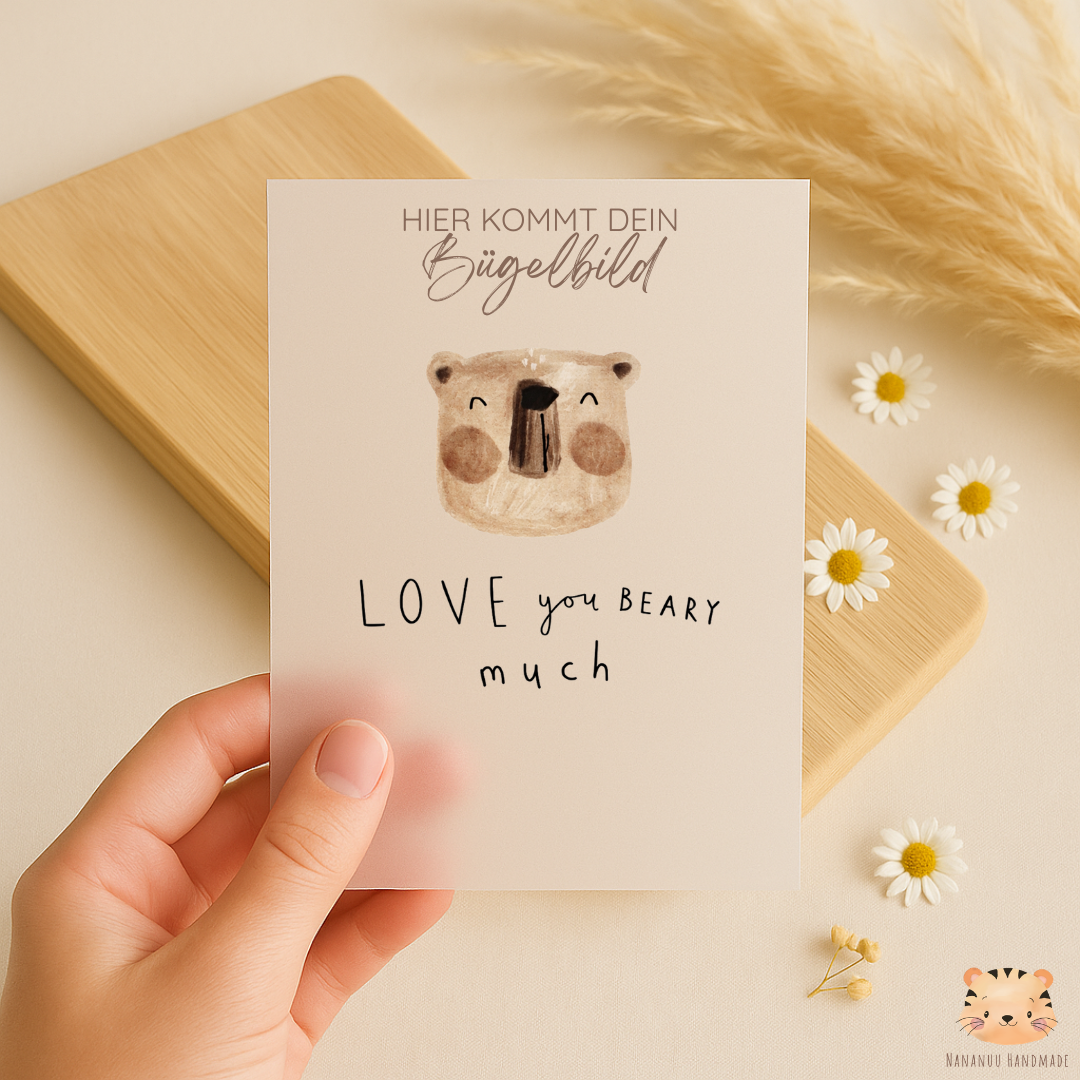 Vorbestellung: Bügelbild Love you Beary much