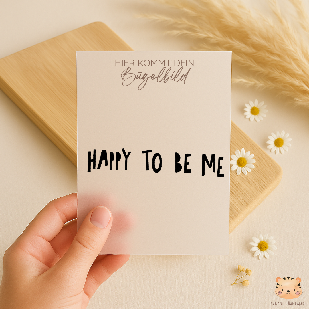 Bügelbild Happy Kaktus