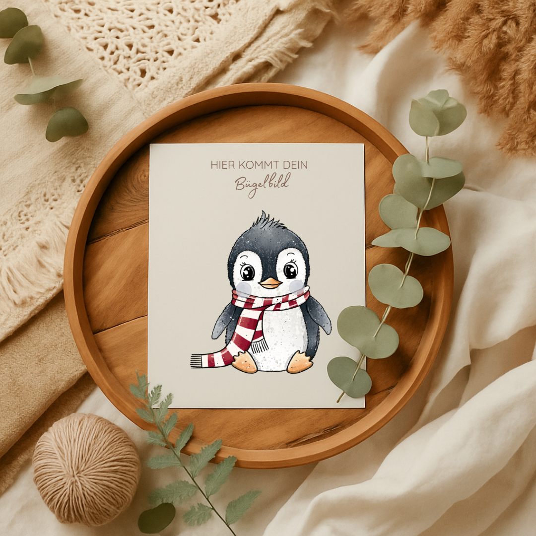 Bügelbild Pinguin