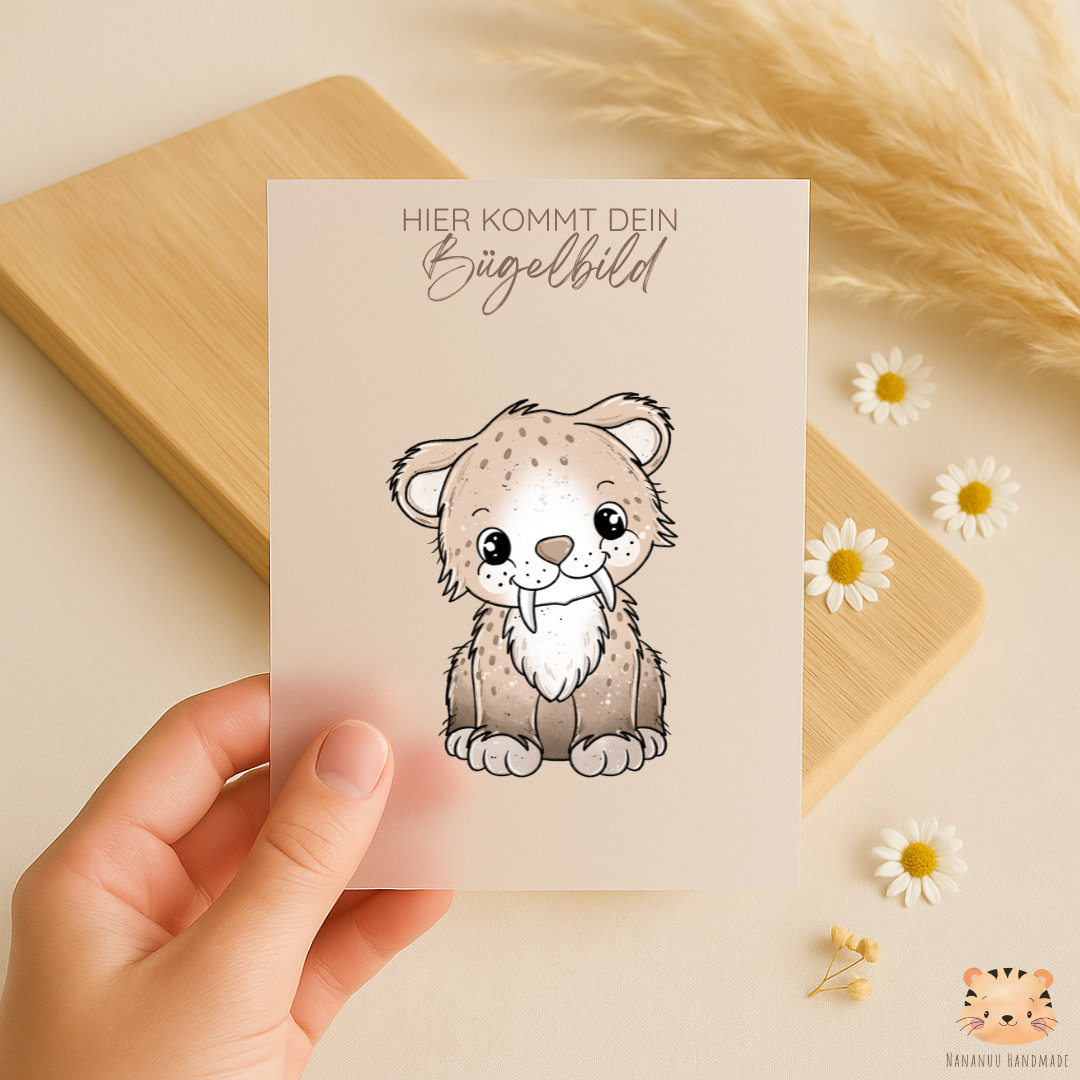 Bügelbild Säbelzahn