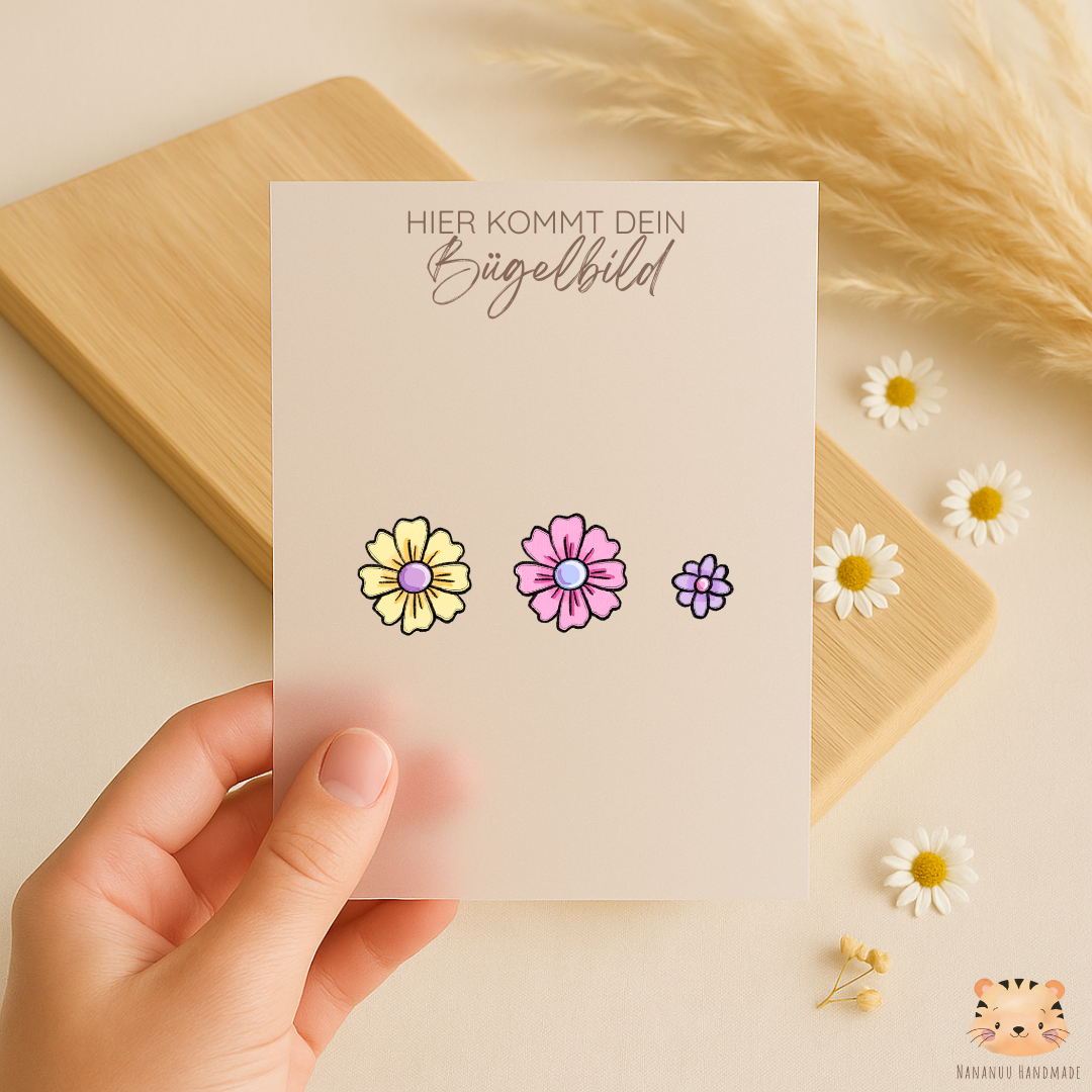 Bügelbild: Flower Kitty