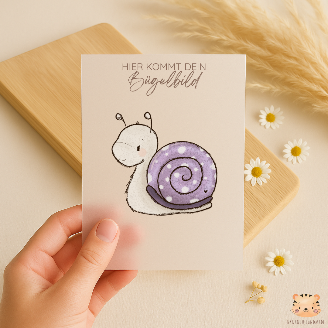 Bügelbild Schnecke