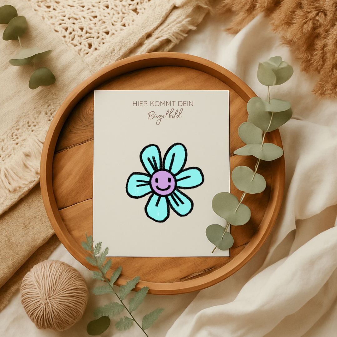 Bügelbild: Flower Retro