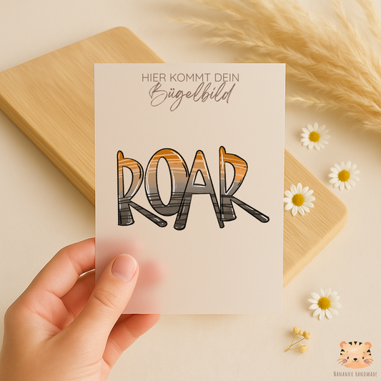 Vorbestellung: Bügelbild Tiger Roar