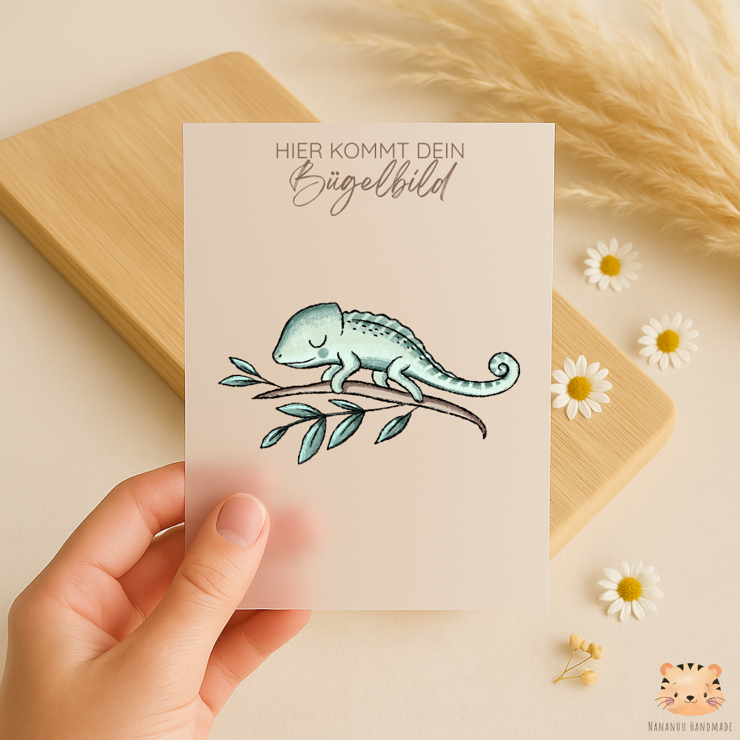 Bügelbild: Chamäleons