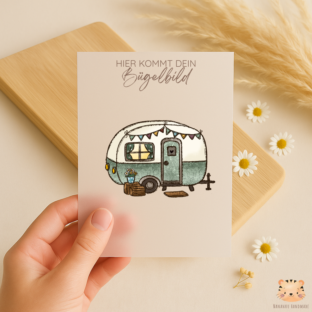 Bügelbild Camping