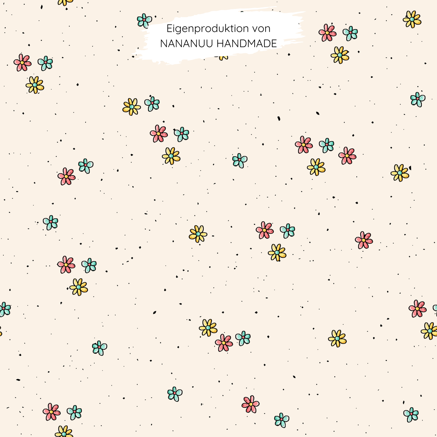 Vorbestellung: Bio French Terry Alpaka Blumen Kombi