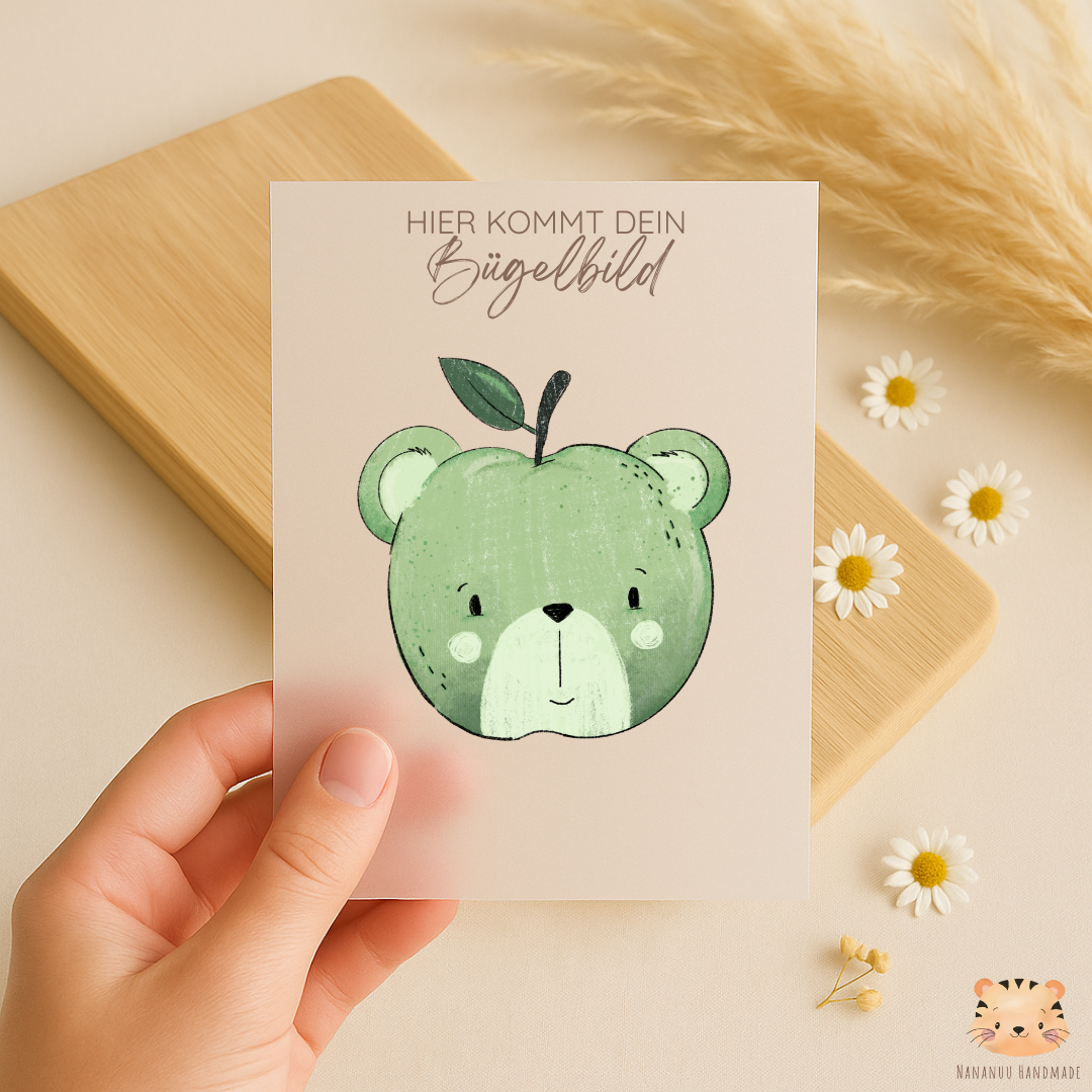 Vorbestellung: Bügelbild Apfelteddy