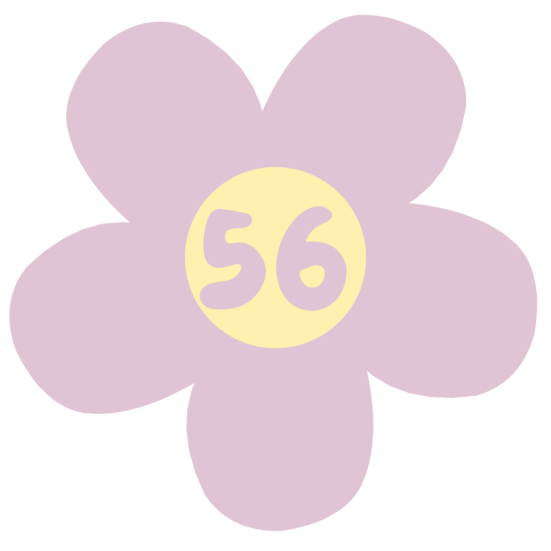 Größenlabel Blume Rosa