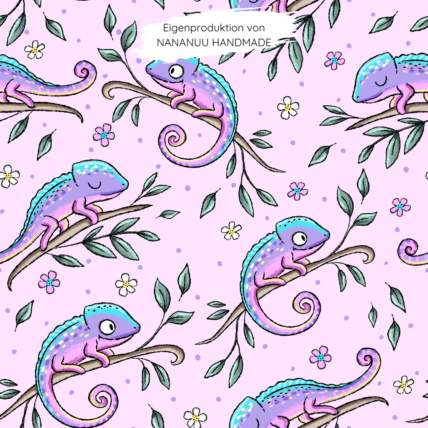 Jersey Chameleons pink 90cm