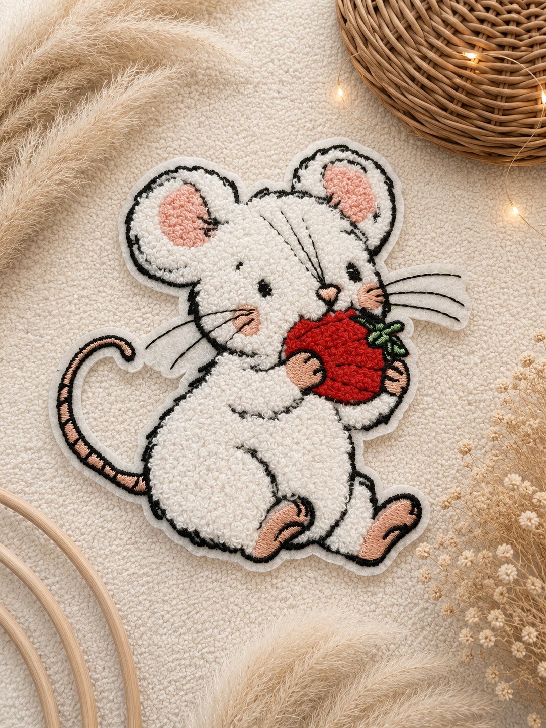 Coming Soon: Chenille Patch Erdbeermaus