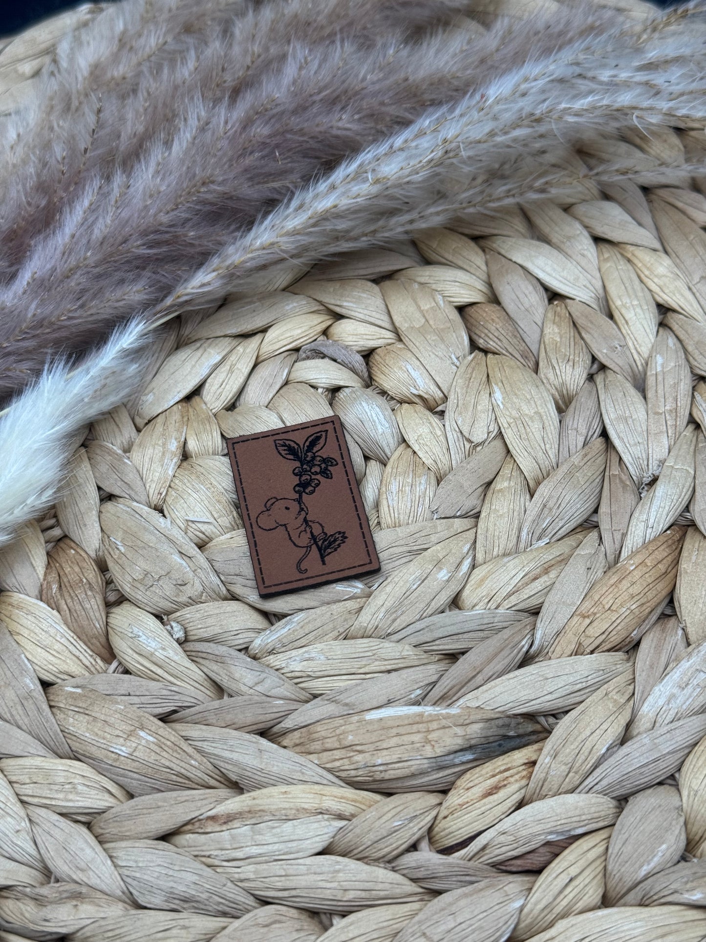 Kunstleder-Label Gartenmäuse