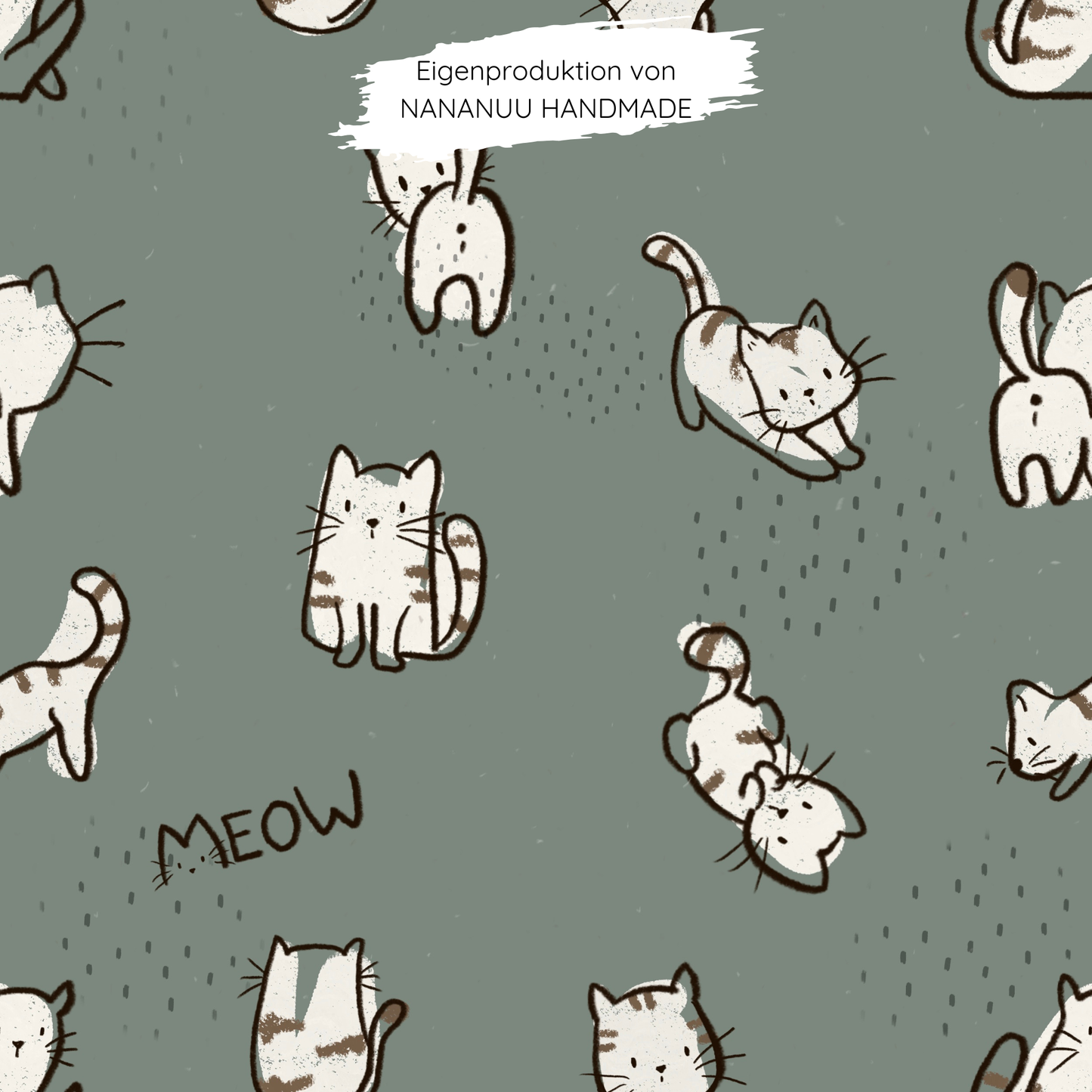 Vorbestellung: French Terry Doodle Katzen