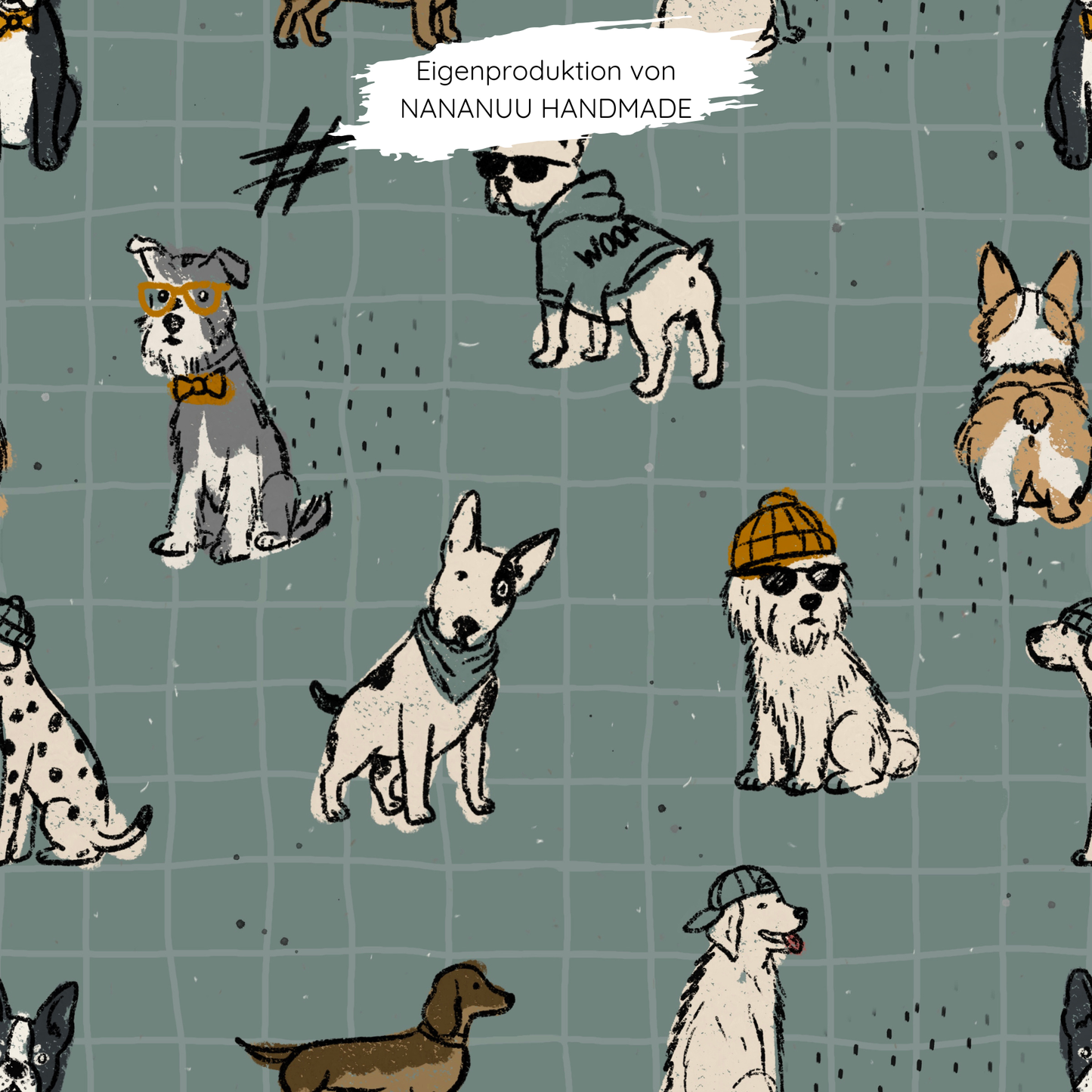 Vorbestellung: French Terry Doodle Wuffis