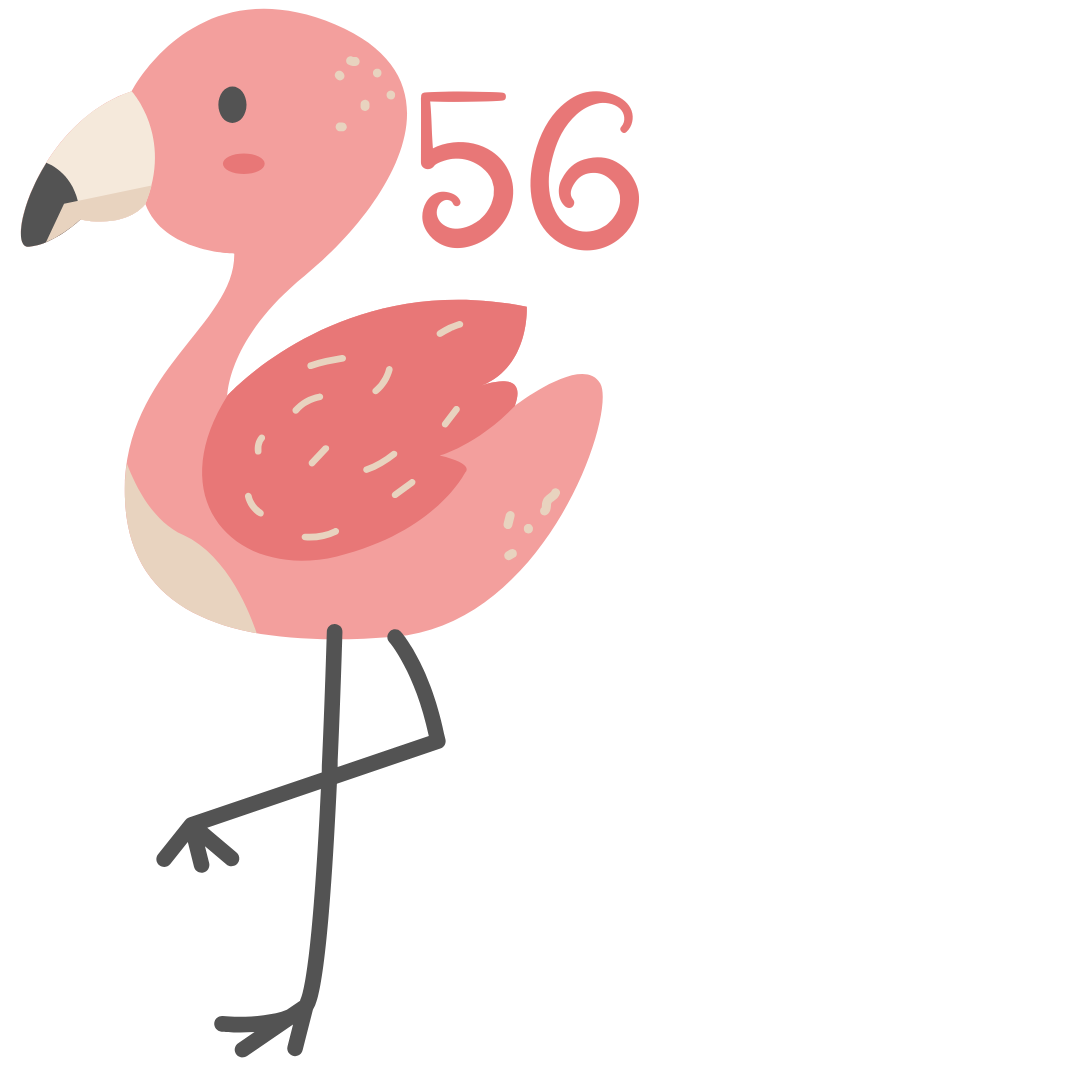 Größenlabel Flamingo