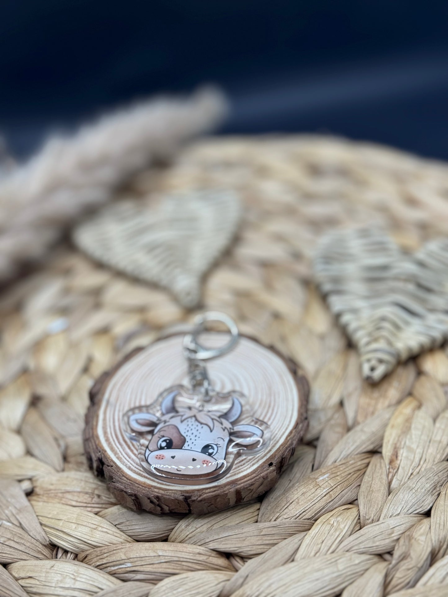 Schlüsselanhänger Kuh 5cm