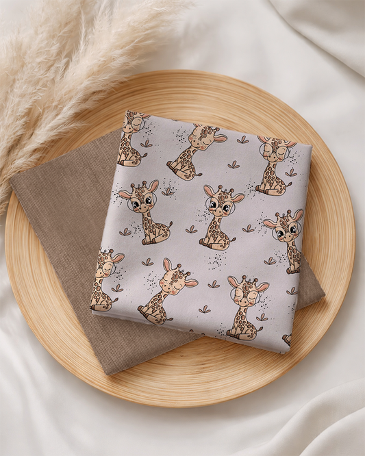 French Terry Giraffe Gina beige 80cm