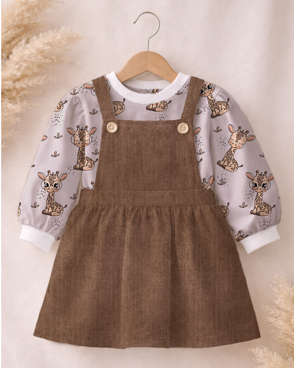 French Terry Giraffe Gina beige 80cm