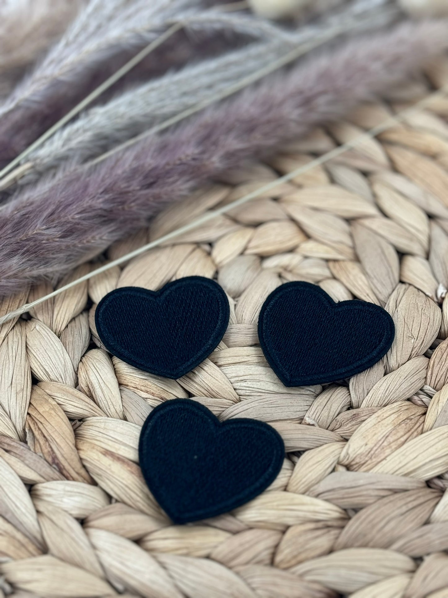 Aufnäher Herz schwarz