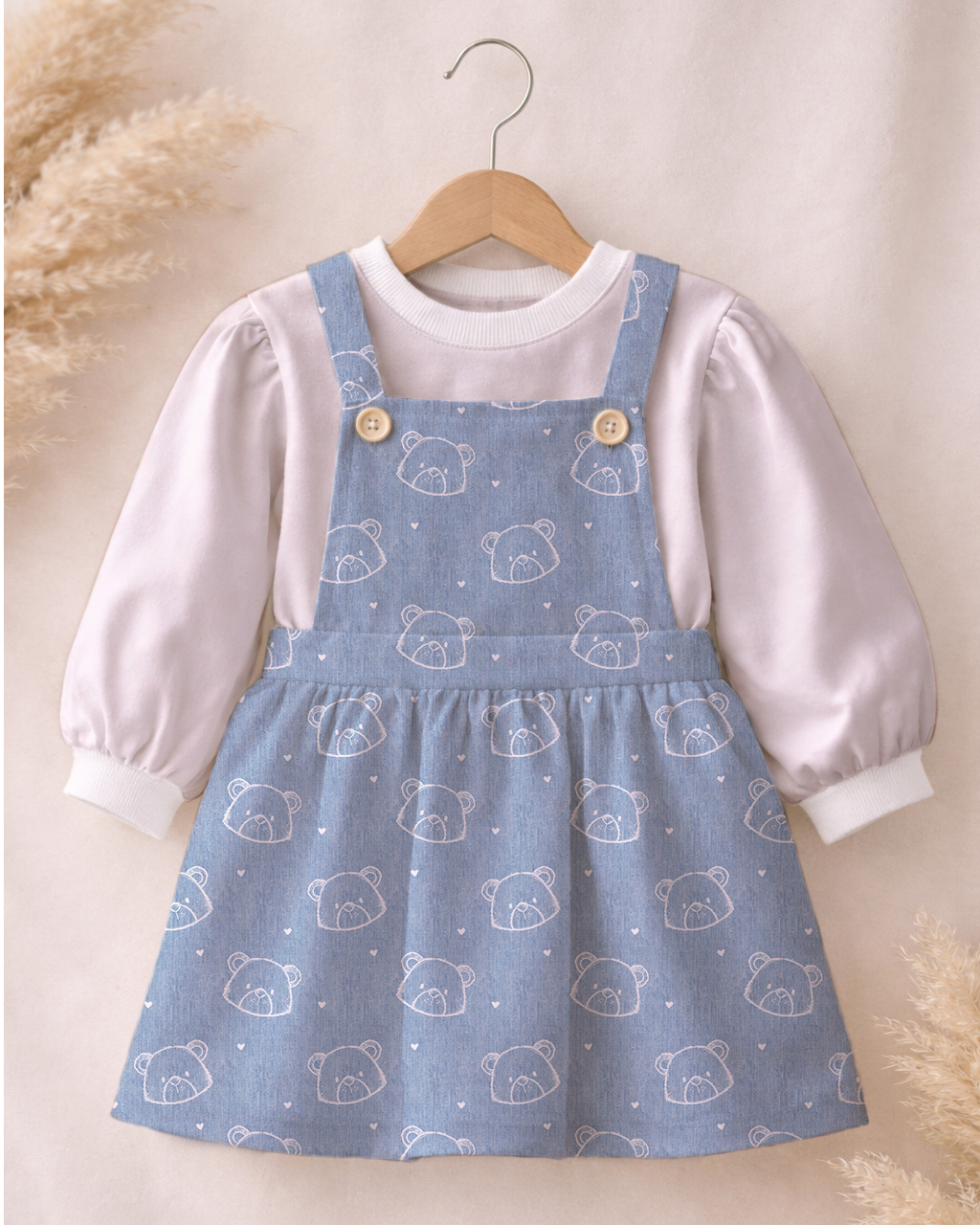 Jersey Denim Bärchen hell