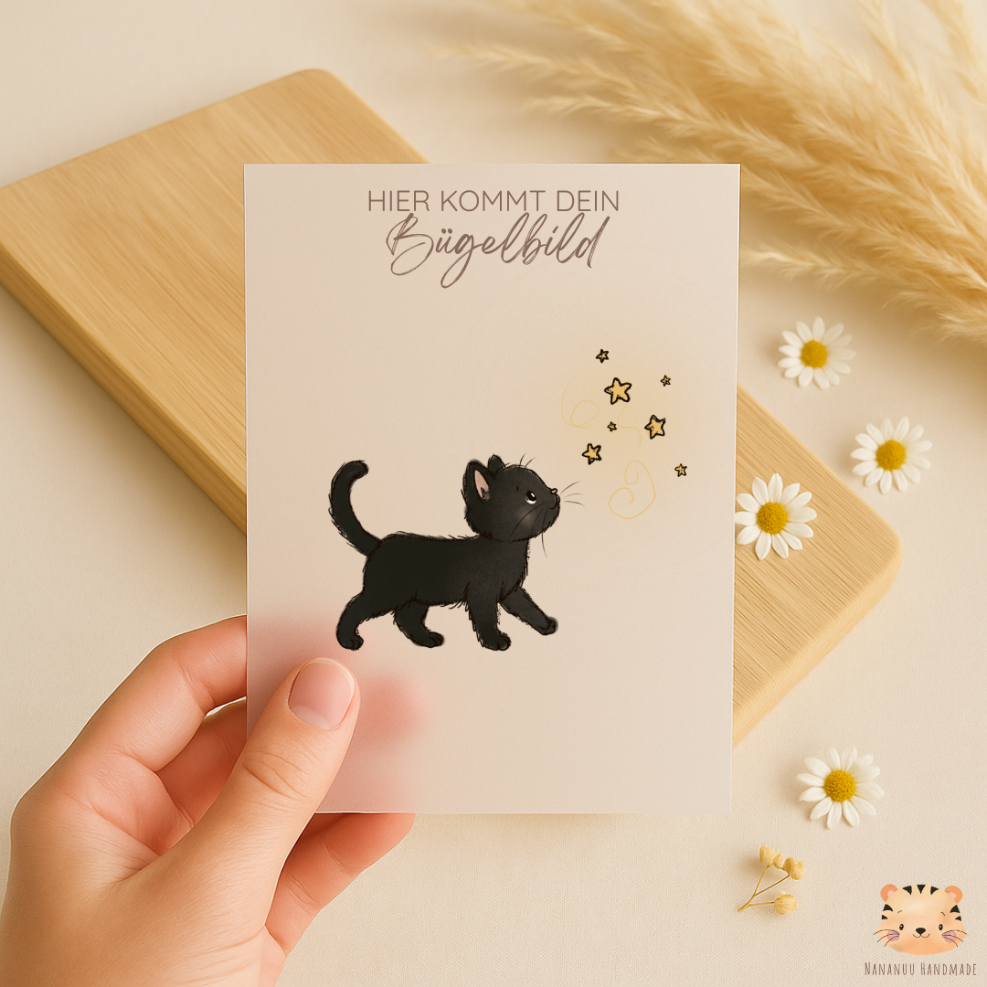 Vorbestellung: Bügelbild Magic Cat