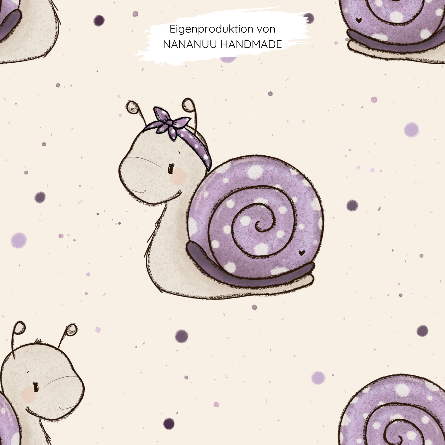 Jersey Schnecke lavendel 50cm