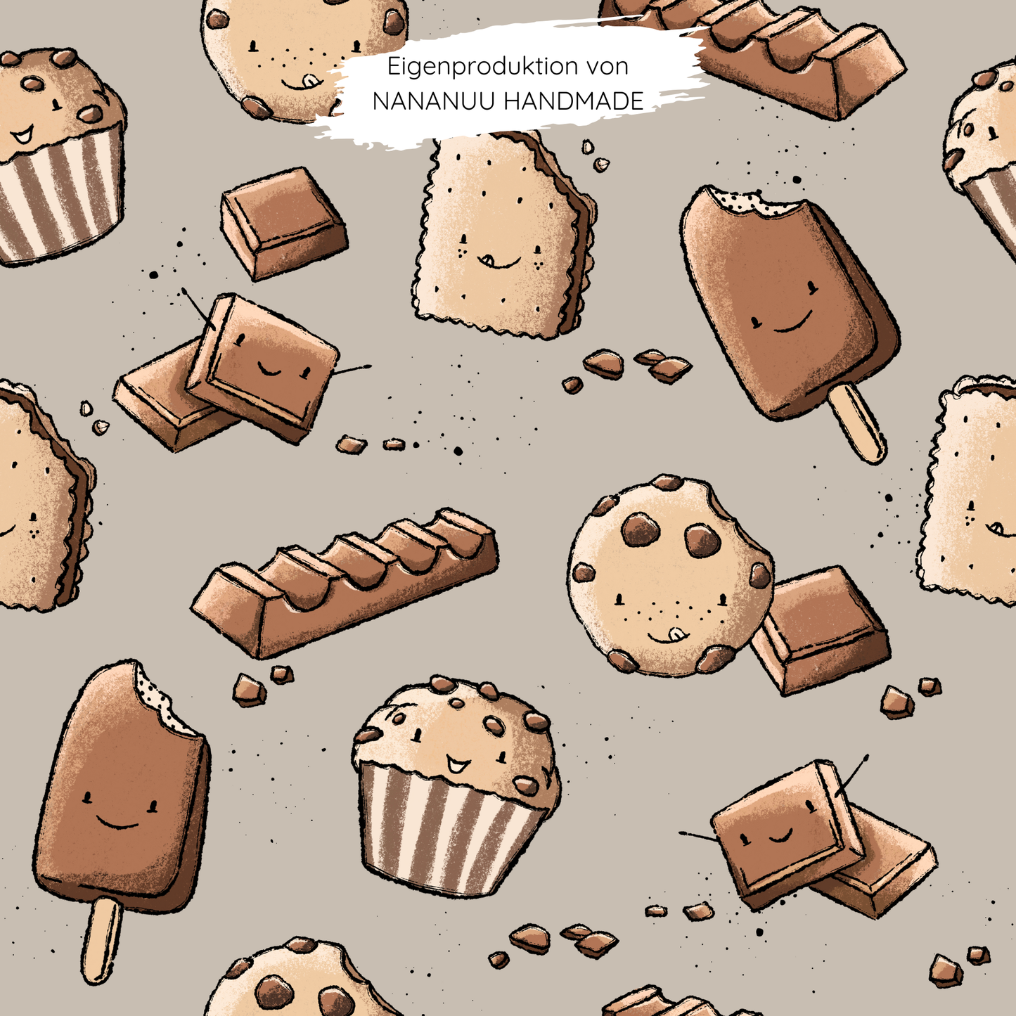 Vorbestellung: French Terry Schokolade