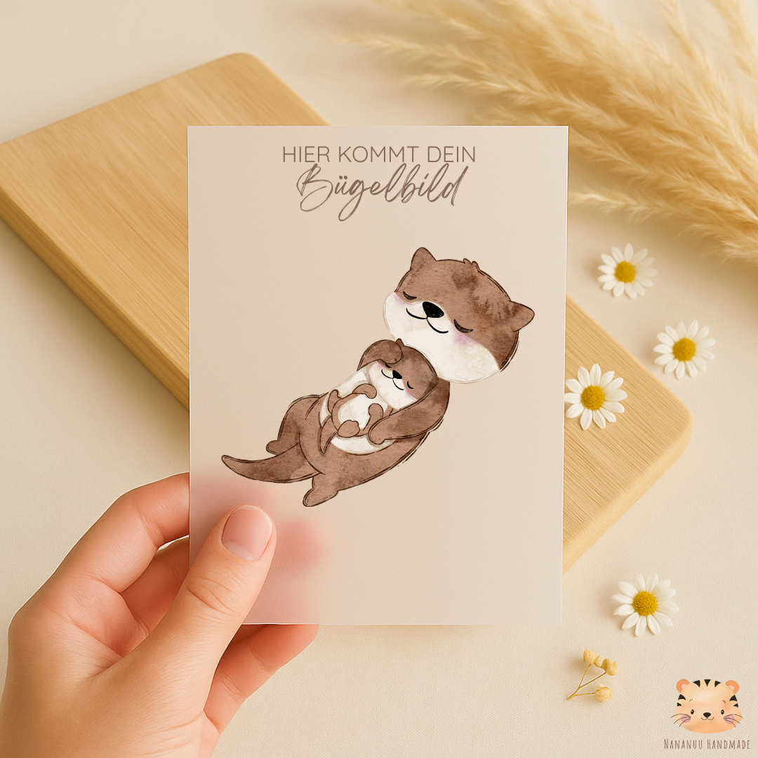 Bügelbild Süße Otter