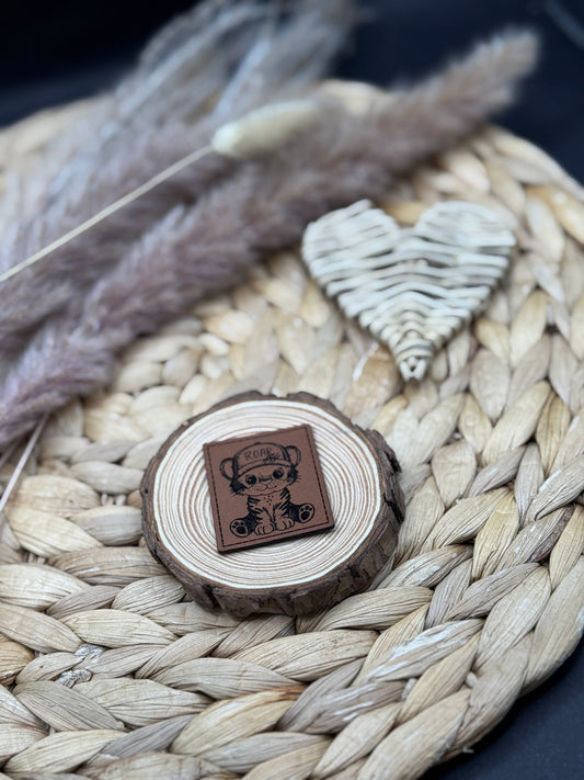 Kunstleder-Label Tigerchen