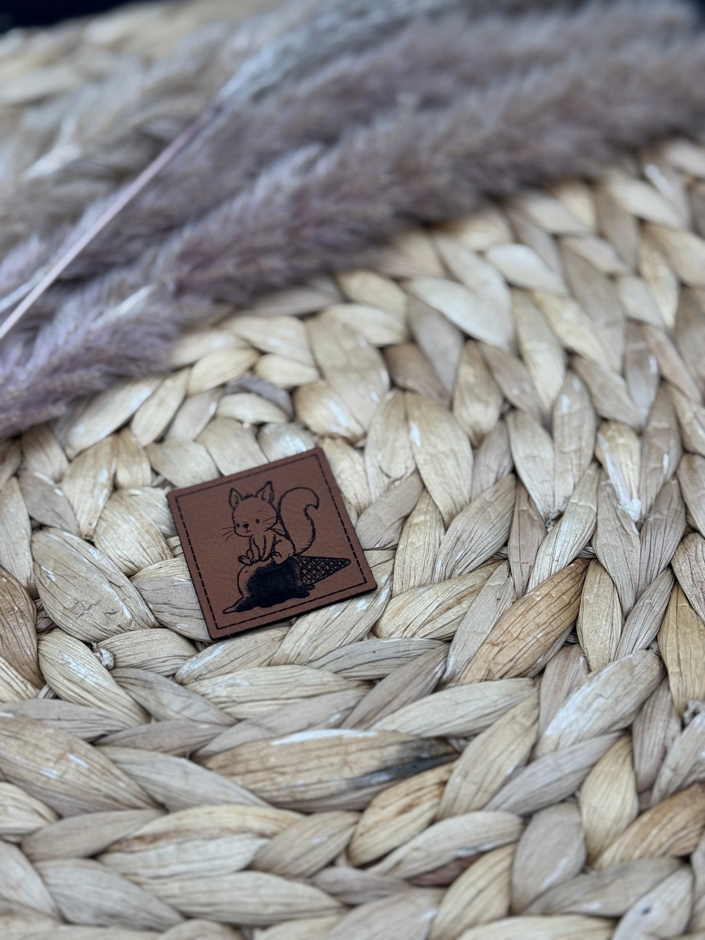 Kunstleder-Label Eishörnchen