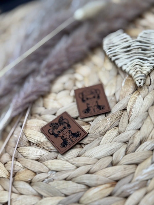 Kunstleder-Label Tigerchen