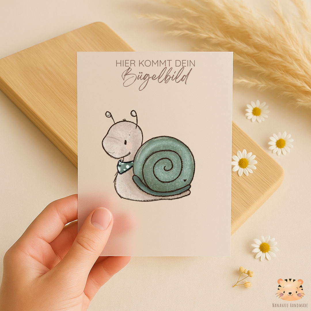Bügelbild Schnecke