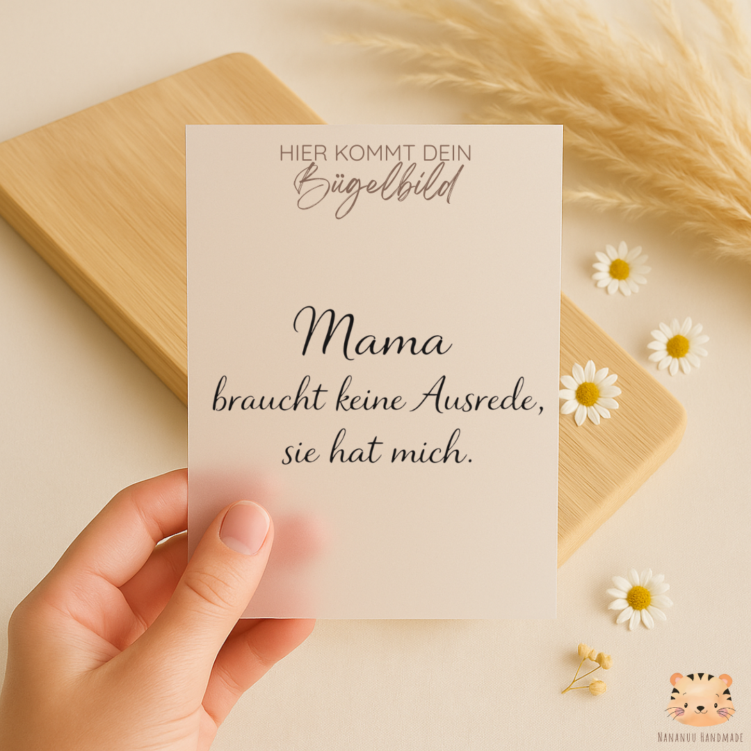 Vorbestellung: Bügelbild Schriftzüge