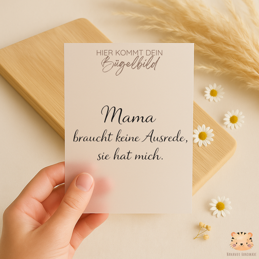 Vorbestellung: Bügelbild Schriftzüge