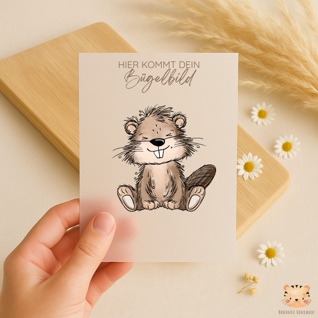 Vorbestellung: Bügelbild Biberlein