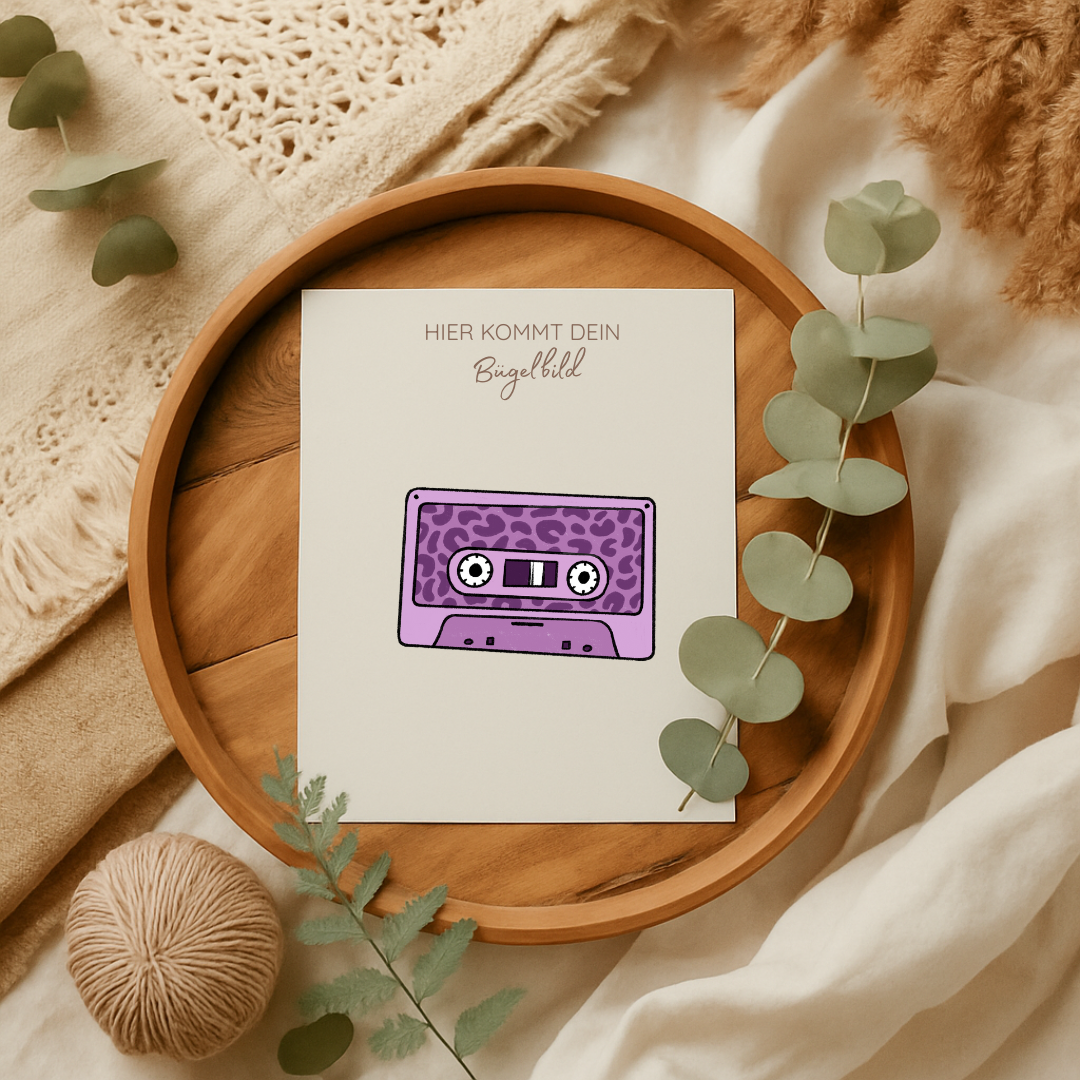 Bügelbild: Happy Tape Leo