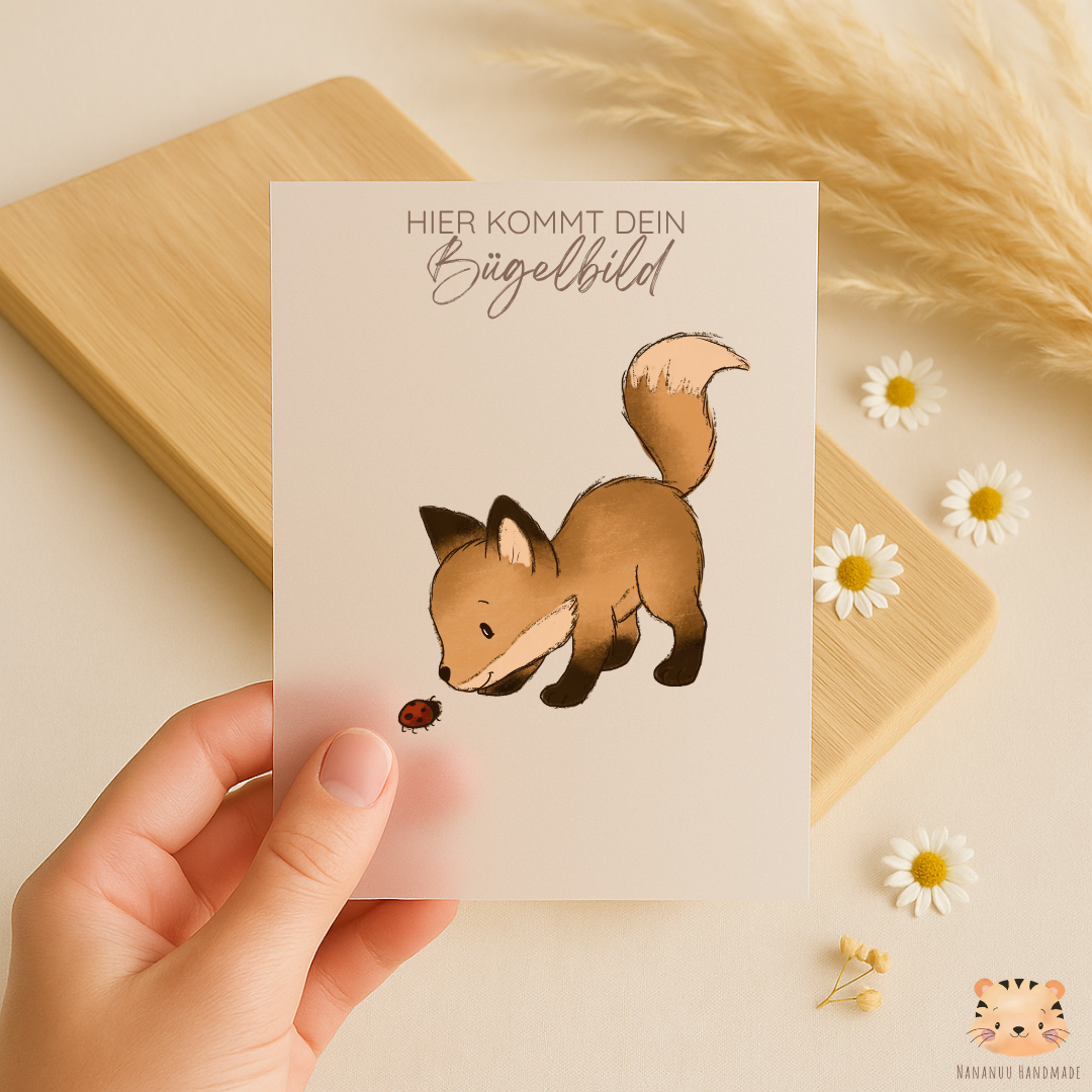 Vorbestellung: Bügelbild Wiesenfuchs