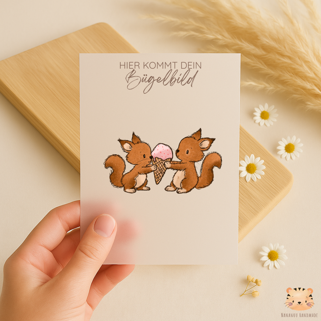 Bügelbild Eishörnchen