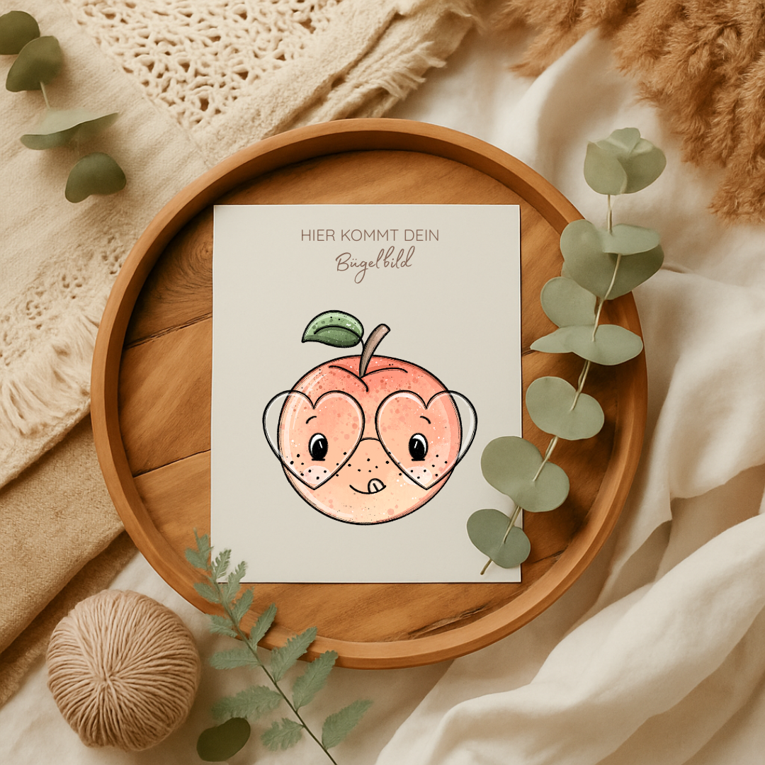 Bügelbild: Pfirsich