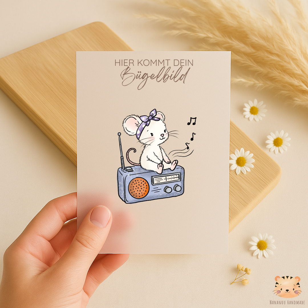 Vorbestellung: Bügelbild Tanzmaus