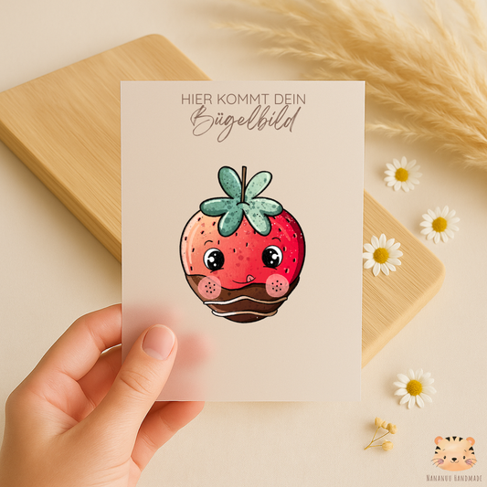 Bügelbild: Schokoerdbeeren