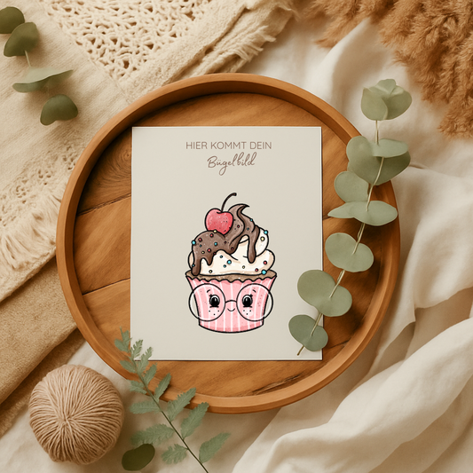 Bügelbild: Cupcake